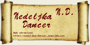 Nedeljka Dancer vizit kartica